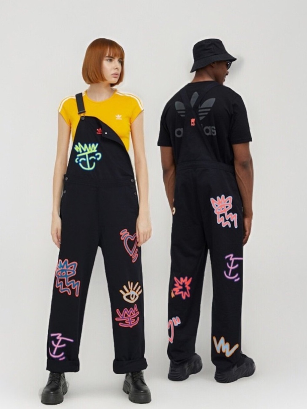 Adidas Originals Love Unites Overalls Unisex HC3090 Medium Black/Multicolor